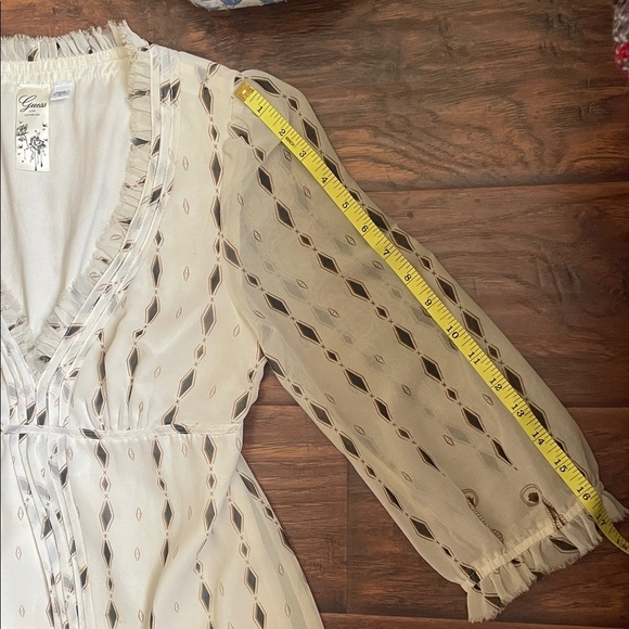 Guess White and Black Patterned Mini Dress - Picture 10 of 11